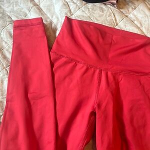 Red leggings from aerie